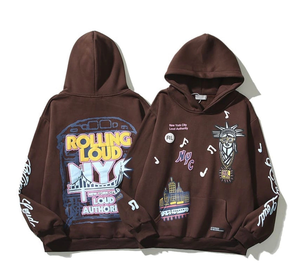 Travis Scott Rolling Embroidered Foam Letter Printed Hoodie For Men And Women
