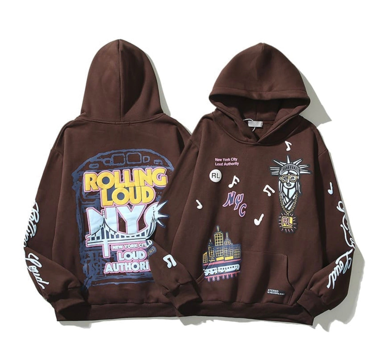 Travis Scott Rolling Embroidered Foam Letter Printed Hoodie For Men And Women