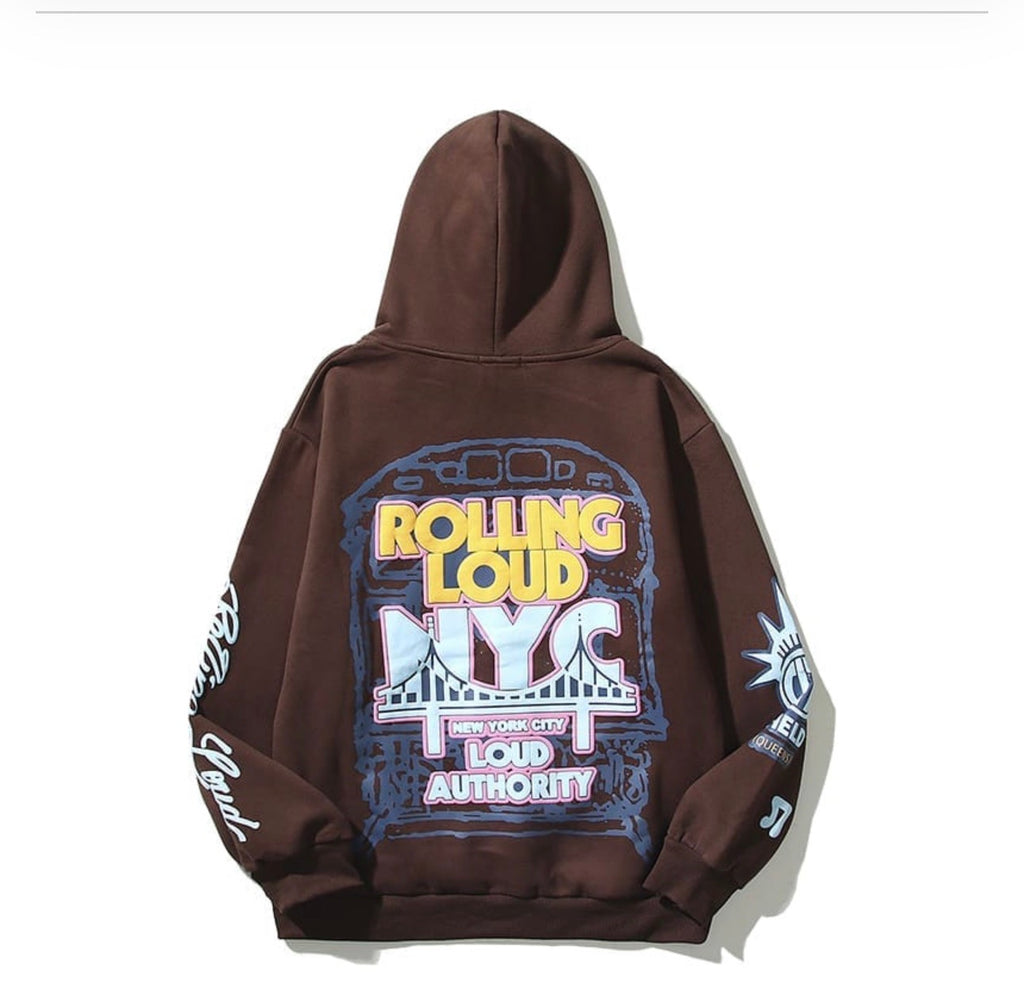 Travis Scott Rolling Embroidered Foam Letter Printed Hoodie For Men And Women
