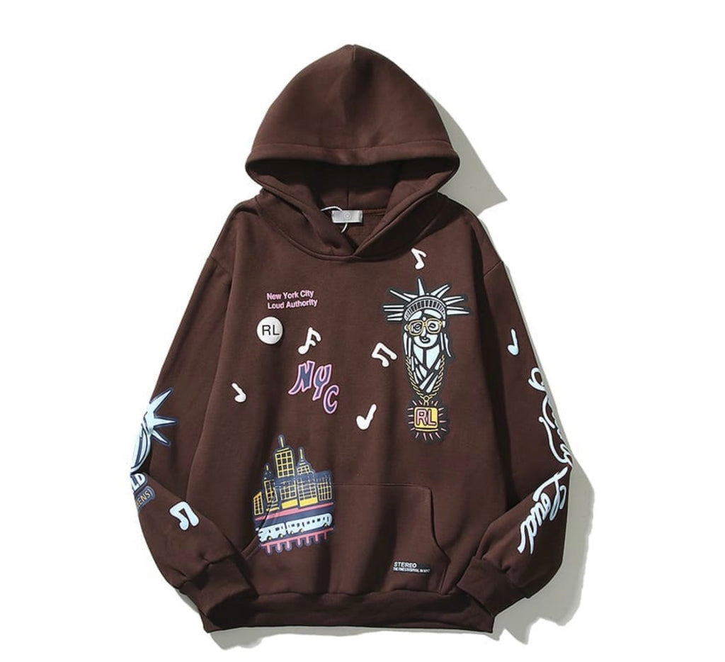 Travis Scott Rolling Embroidered Foam Letter Printed Hoodie For Men And Women